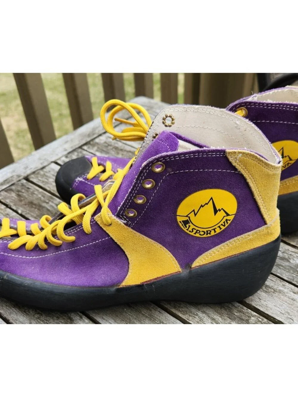 La Sportiva Mariacher Climbing Shoes High Top Leather Italy Size 45 Women 13 Vtg - Picture 3 of 9
